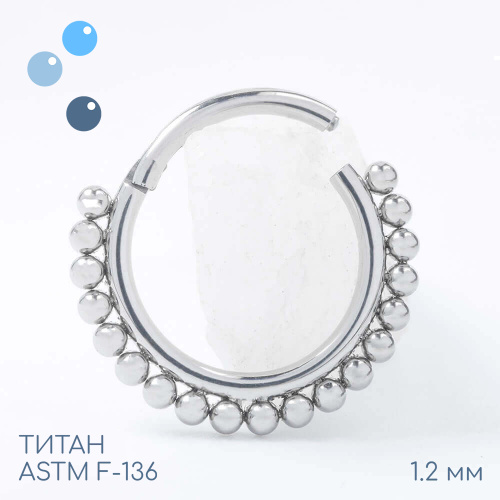 Кольцо-кликер Crown 1.2 мм (16 G)